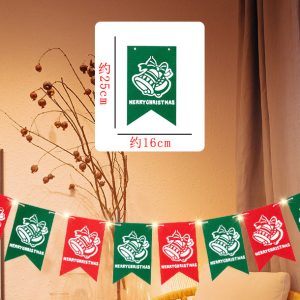 聖誕佈置旗附電池燈(USB)-暖光(燕尾鈴鐺)