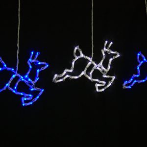 LED 140燈麋鹿造型燈附IC-藍白-110V
